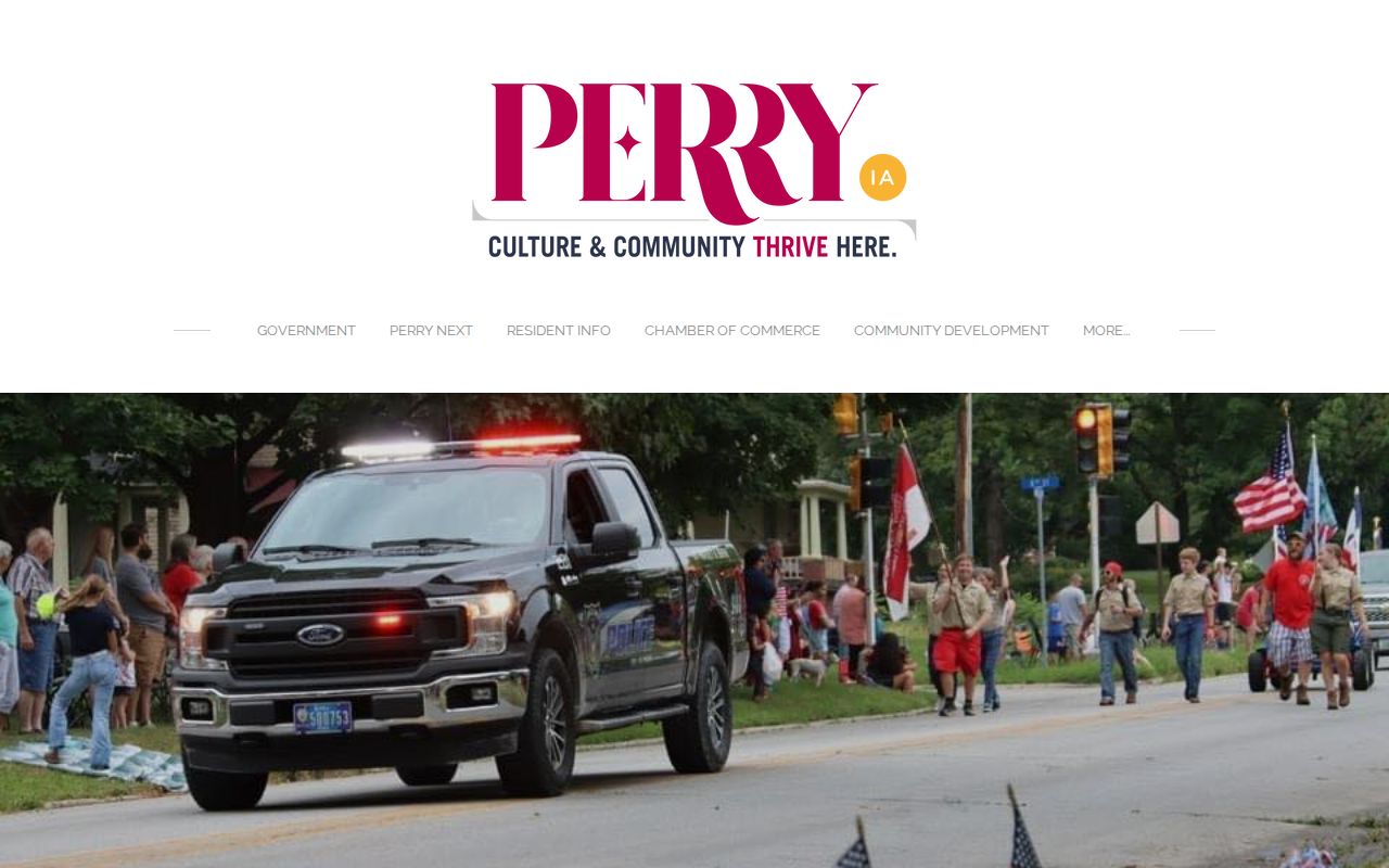 Official Perry Police Department page with contact information